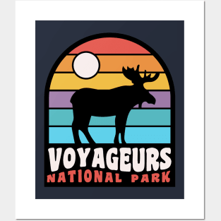 Voyageurs National Park Moose Minnesota Badge Posters and Art